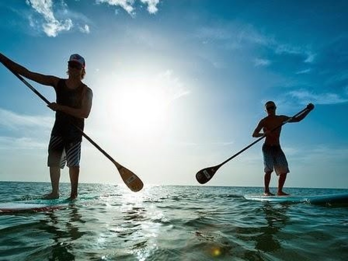 a man swimming in the water